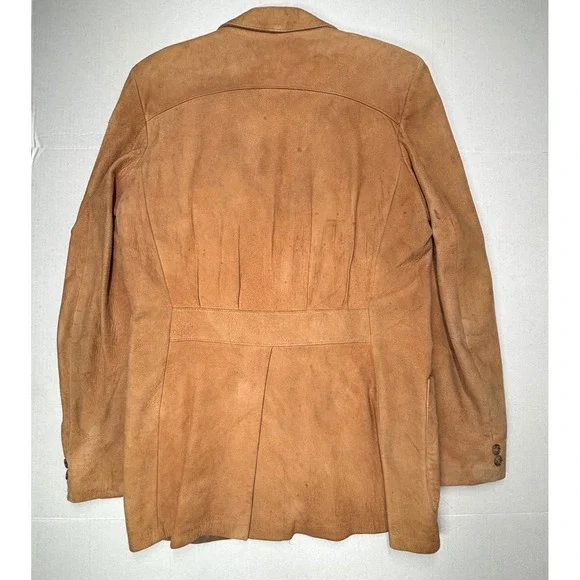 VTG Scully Jacket Mens 42L Soft Leather Suede Western Cowboy Rancher Two Button - Picture 11 of 12